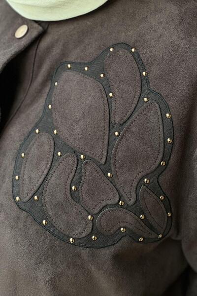 Nuss Front Snap Fastener Double Pocket Suede Cap