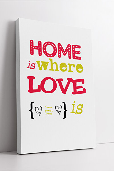 KOSS Dijital Tipografie colorată cu textul Home Sweet Home |   Pictură murală...