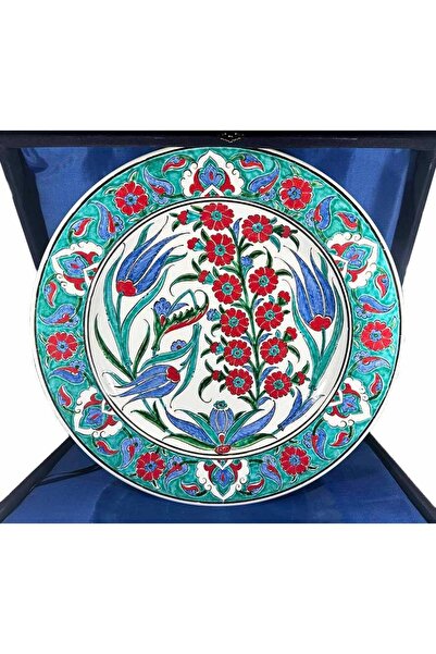Çini Evi Tulip Patterned Iznik Tile Plate – Promise, Engagement and Wedding Gift