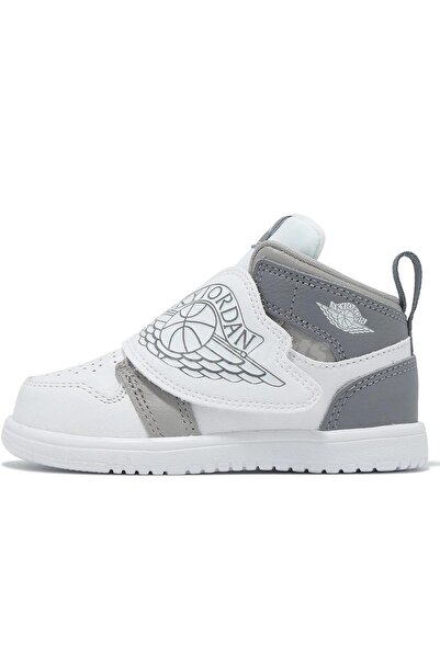 Nike Sky Jordan 1 Td Leather Infant Sneaker Genuine Leather Velcro Strap Children's Casual Sports Shoes White