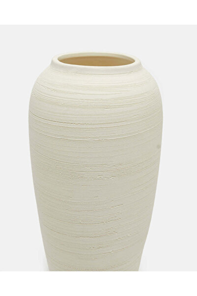 REDTAG Cream Zaria Embellished Ceramic Vase