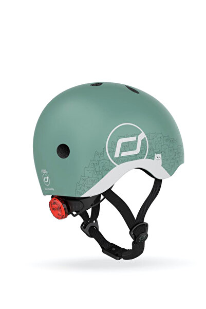 SCOOT AND RIDE Helmet Reflective Yeşil Bebek Çocuk Kaskı