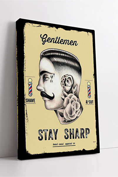 KOSS Dijital Pictură murală pe pânză în stil retro cu ilustrație Stay Sharp G...