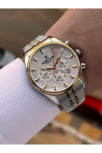 Daniel Klein Men's Wristwatch with Internal Functions Active 30 Mt Water Resistant 2 Years Warranty Fg.13351.8