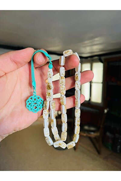 TTS TÜRK TESBİH SANATI Gold Particle Rosary, Gold Leaf Rosary