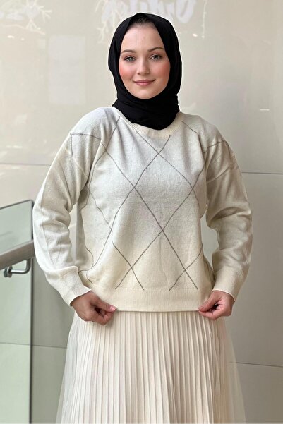 Ghisa Cross Chain Embroidered Thin Wool Tunic