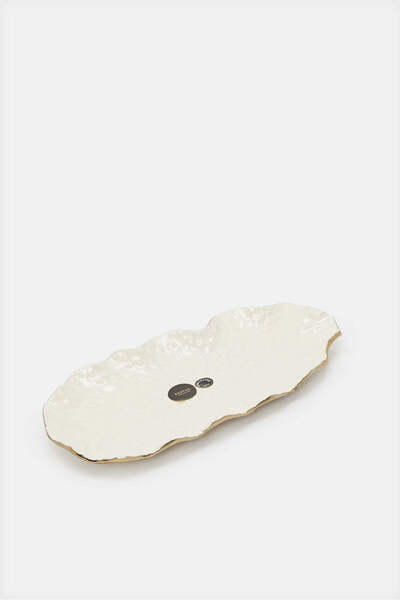 REDTAG Ivory Oval Metal Platter