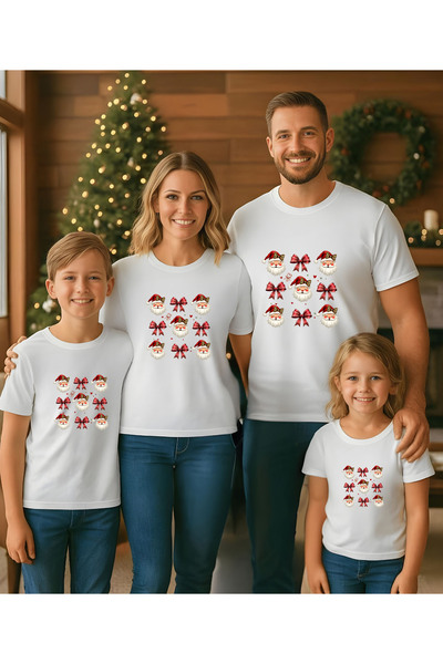 ASELİNDA Christmas Santa Claus Printed New Year T-Shirt-Family Matching T-Shirt(Add Products to Make Matching)