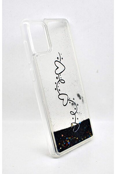 Generic Transparent Glitter Silicone Gel & TPU Shockproof Case for Samsung Galaxy A71 (Black)