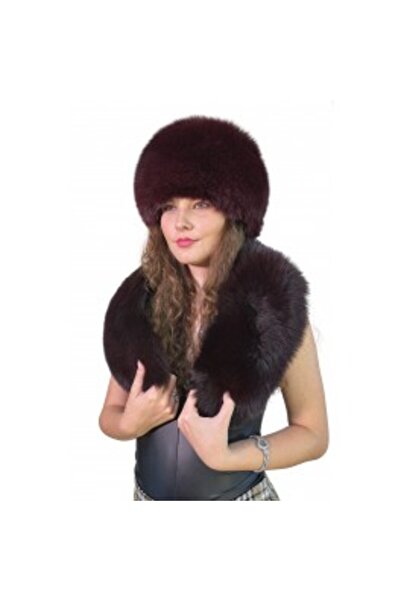 PFA CIOCARLAN ELENA Women's full polar fox fur hat, brown, CF027 59 cm