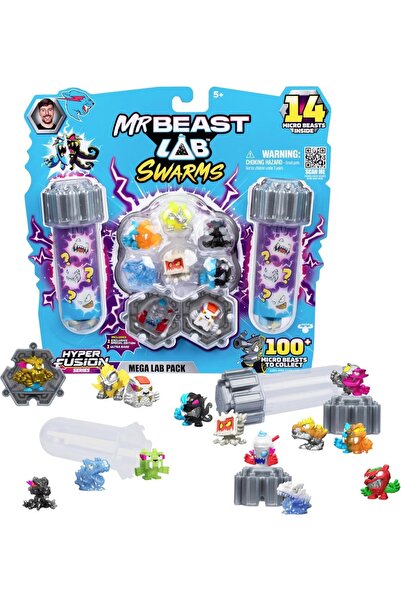 Moose Toys مجموعة Mrbeast Lab Swarms S3 Mega Lab المكونة من 14 قطعة (قطعة واح...