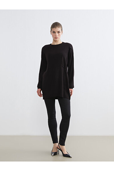 LC Waikiki Crew Neck Tie Detail Women's Knitwear Tunic