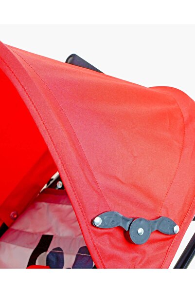 REDTAG Baby Grey And Red Mickey Mouse Buggy