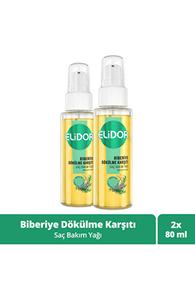 Elidor Saç Bakım Yağı Biberiye Dökülme Karşıtı 80 ml x2
