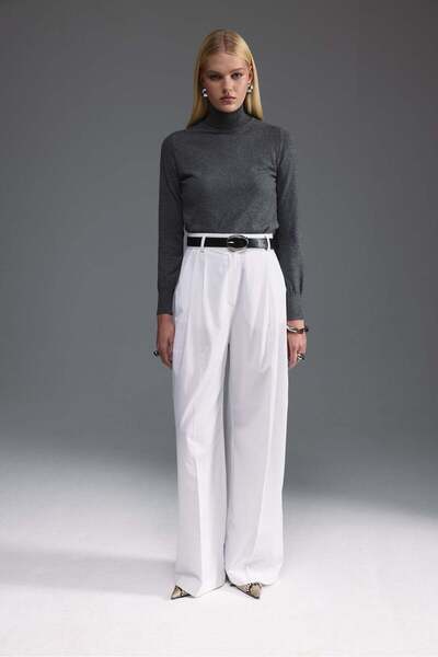 Tailors Room Pensli Wide Leg Trousers - Ecru