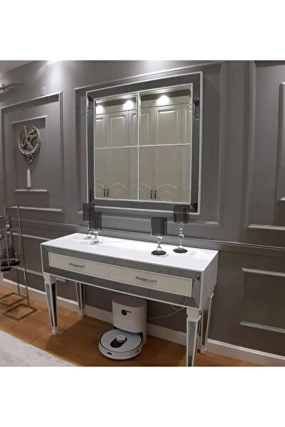 Amisos Dekor Beyaz Martı Model Dresuar Takımı | MDF Mobilya Lake Boyalı | Ayn...