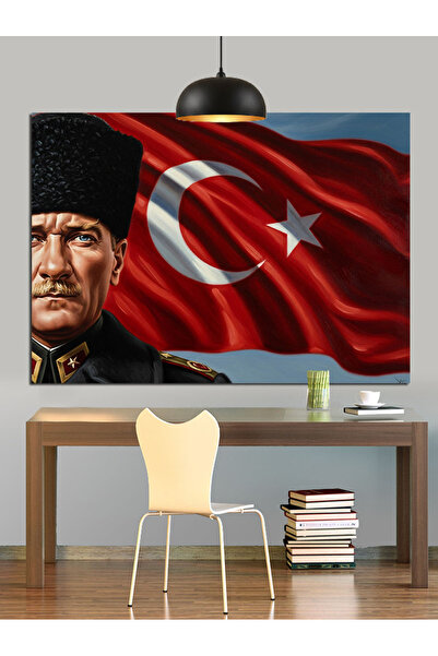 KanvasSepeti Ataturk Turkish Υψηλής ποιότητας ελαιογραφία Με υφή Καμβάς ζωγρα...
