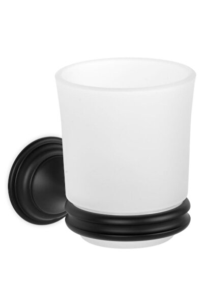 Maison Mex Suport periuță de dinți, PRECIOUS, L.8 l.13 H.11 cm, negru