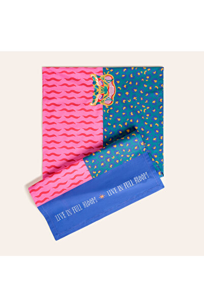 Zsa Zsa Zsu Nilüfer Dijital Baskılı Nakışlı Pamuk Runner 50x180 Cm Renkli