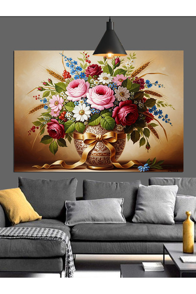 Artmeg Flori de primăvară Buchet cu natură moartă Pânză decorativă - Tablou d...