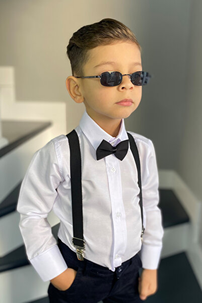 Ugly Duck Bow Tie and Suspender Set - Black