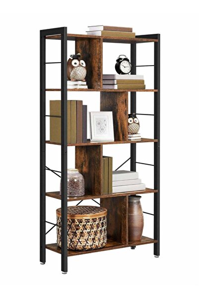 AGD 4-Tier Freestanding Storage Shelf, Particleboard & Sturdy Metal Frame, 15...