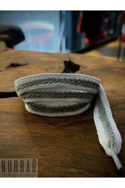 NURBAĞ DOKUMA Green White Hair Braid 100 cm Tie