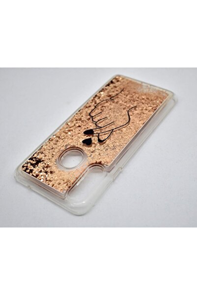 Generic Transparent Silky Silicone & TPU Shockproof Phone Case for Samsung Galaxy A20S (Gold 02) -