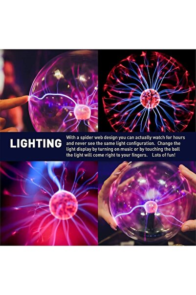 ZeeSquare 6 Inch Plasma Ball (Touch & Sound Sensitive)