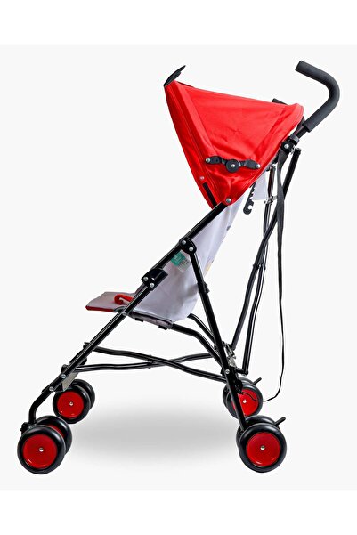 REDTAG Baby Grey And Red Mickey Mouse Buggy