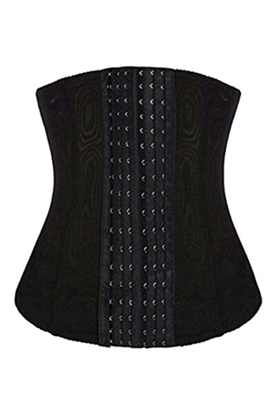 Sharbdou مشد خصر مطرز بستة خطافات - أسود