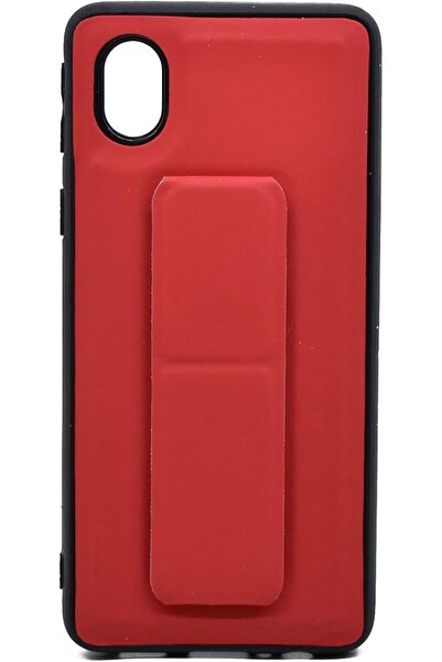 Generic Luxury Wrist-Strap Case with Stand for Samsung Galaxy A01 Core (Red) - TPU