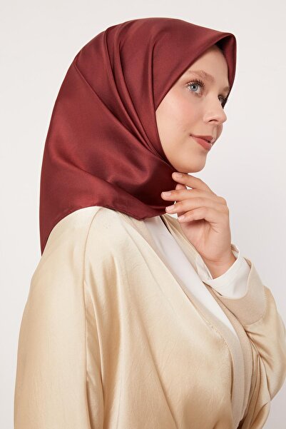 Levidor cu două fețe Twill mătase Eșarfă Roșu-Burgundy