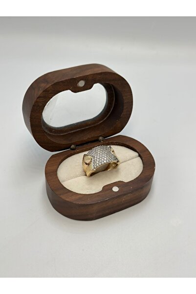 MyladyAccessoriess خاتم قابل للتعديل بتفاصيل حجر الزركون مزدوج اللون (مطلي با...