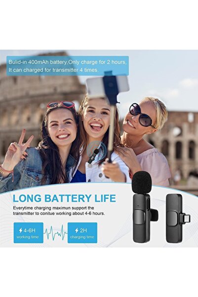 Generic Microphone Lavalier K9 (2 Pcs) Dual Wireless Microphone