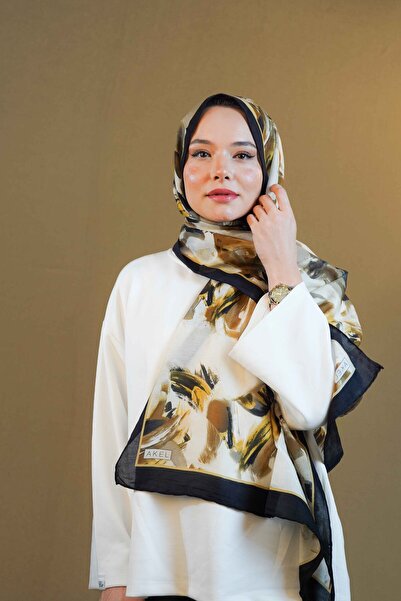 Akel DESENLİ PAMUK İPEK ŞAL PASTEL ÇİÇEK DESEN