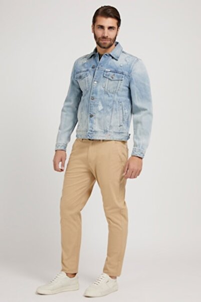 Guess , Regular fit denim jacket, Light blue, L