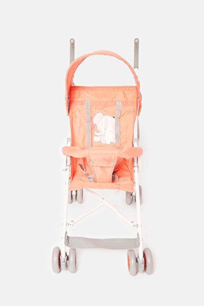 REDTAG عربة أطفال برتقالية على شكل فيل مع مظلة دائرية