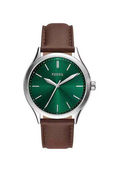 Fossil Fenmore Three-Hand Brown Leather Watch