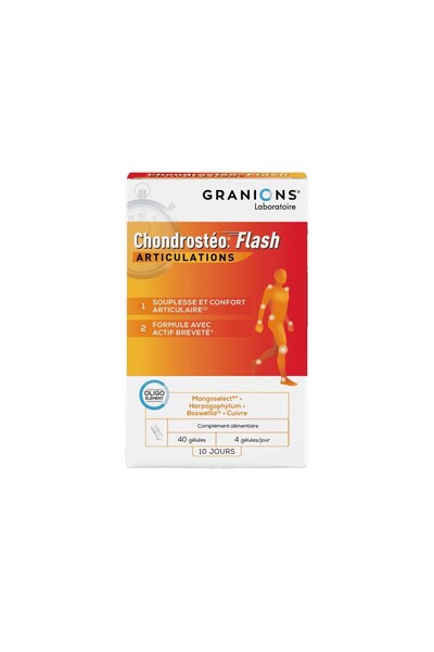 Granions Food supplement for joints with RAPID effect, Chondrosteo+ Flash, Granions, 40 capsules