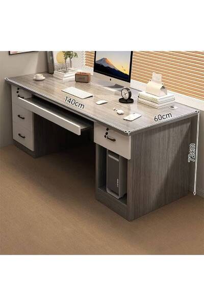 NKX Computer and Multifunction Table Home Office Workstation 140 CM with 3 Drawers