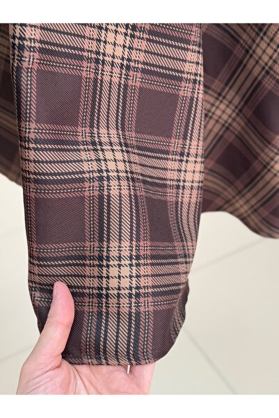 MİHRA STORE Φούστα με σχέδιο Filisia-GS6448 Καφέ