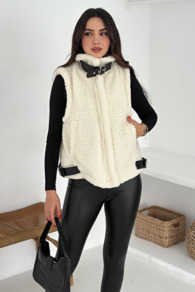 Noa Noa Women's Buckled Lined Plush Vest – Urban Plush