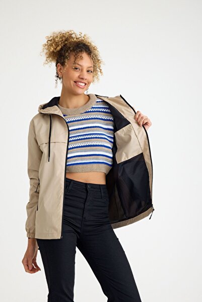 comstar Γυναικείο αδιάβροχο με κουκούλα με επένδυση