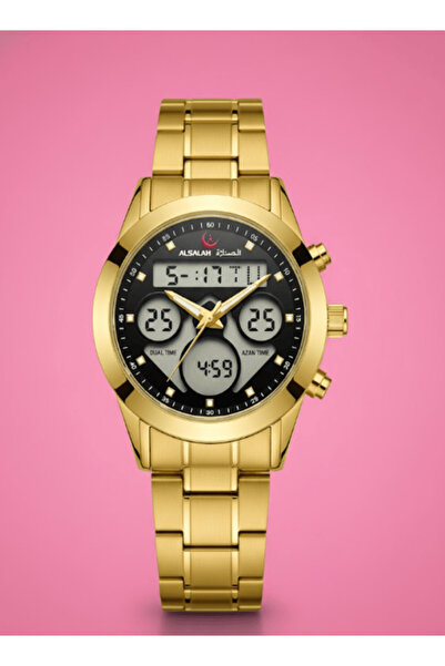 al salah ساعة إسلامية ذكية مع تنبيهات لأوقات الصلاة وتذكير بالأذان ووقت مزدوج...