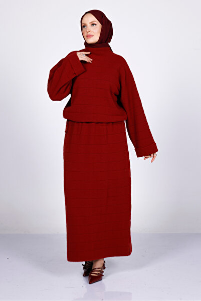 My City 44158 - Stylish Comfortable Soft Textured Knit Skirt Sweater Women's Set