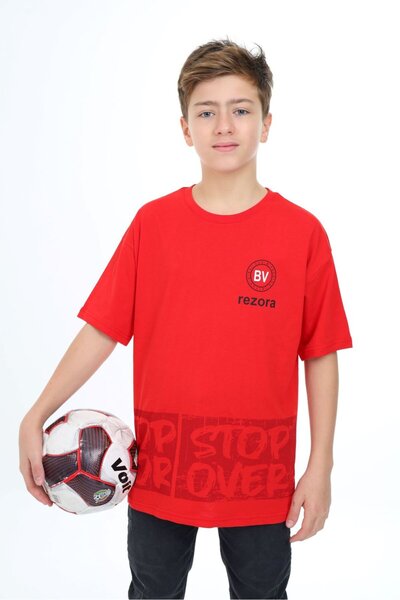 Toontoy Tricou cu mânecă scurtă cu imprimeu pentru băiat