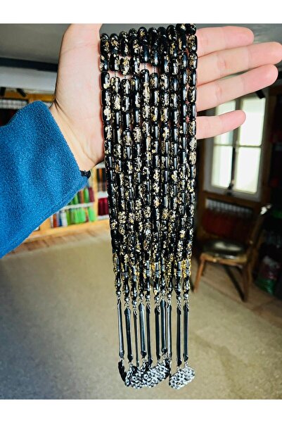 TTS TÜRK TESBİH SANATI Gold Particle Rosary, Gold Leaf Rosary