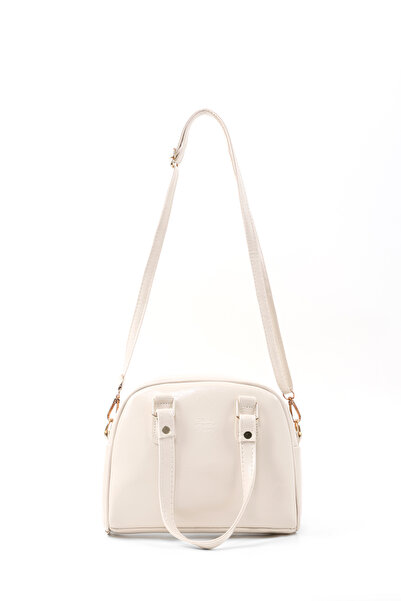 SHAKA Crinkle Textured Cream Shk205 Faux Leather Zippered Single Compartment Adjustable Strap Hand, Arm and Shoulder Bag