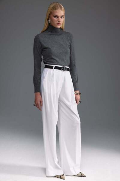 Tailors Room Pensli Wide Leg Trousers - Ecru